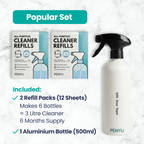 PENYU all-purpose cleaner refill set with a bottle and packaging on a textured white background